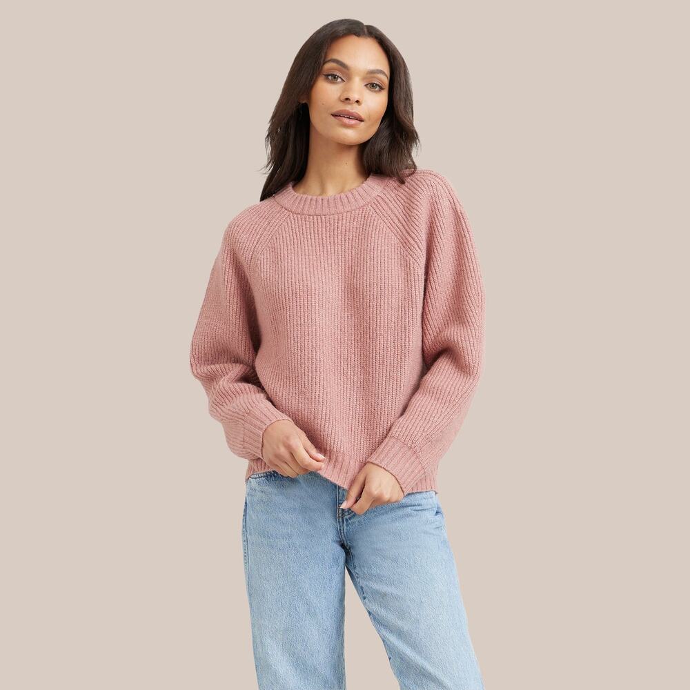 Modern Citizen Vera Raglan Crew Neck Sweater Dusty Pink - S